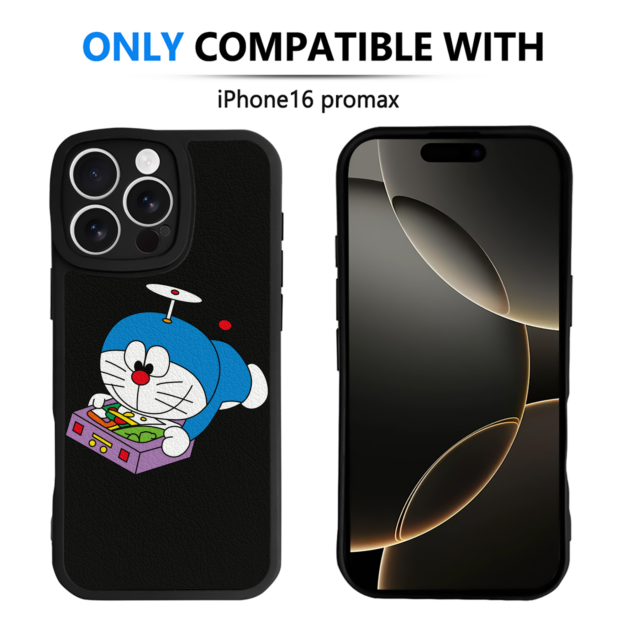 （画像用） ドラえもん Doraemon 【iPhone 16シリーズ対応】シリコンスマホケース（レザー調） 材質：シリコン